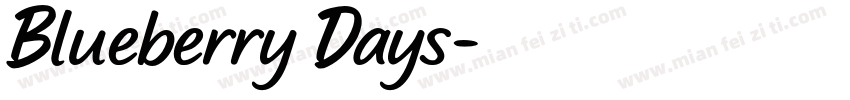 Blueberry Days字体转换